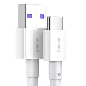 Cable Usb Tipo C 1mt 6a Catys 02 Carga Rápida 66w Blanco