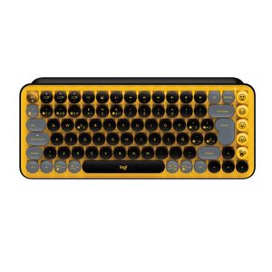 Teclado Mecánico Wireless Bluetooth Logitech POP amarillo