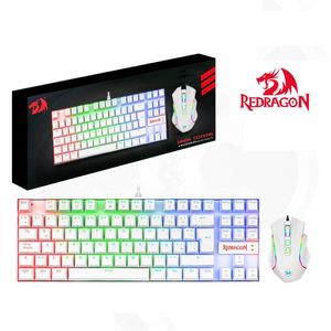 Combo Gaming Teclado Mouse Mecánico Kit KrgbBaWSp Blanco