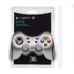Gamepad Wireless  Nano Receptor Vibración Plata Logitech