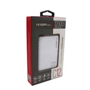 Power Bank - 12.000 mah - ARGOM - ARG-PB-1138WT