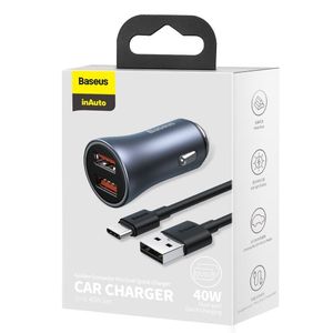 Cargador De Corriente 1 USB Y 1 TIPO C