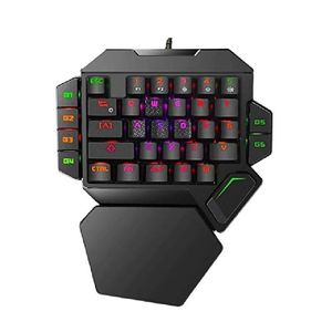 Teclado Gaming Usb Mecanico Iluminado Diti Una Sola Mano