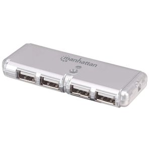 Hub Usb 2.0 Mahattan 4 Ptos Opcion De Cargador Externo