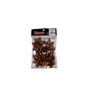 Lazo Regalo Estrella N.7 Metalizado Bicolor Rayado Fdax4un