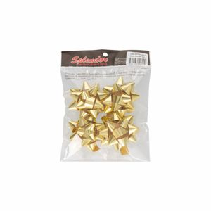 Lazo Regalo Estrella N.6 Metalizado Dorado Fdax4un