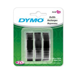 Cinta Rotuladora 3/8plg Negro Blisterx3un 1741670