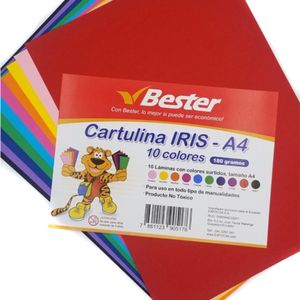 Cartulina Iris Varios Colores A4 Pqtx10hjs