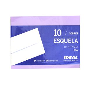 Sobres Bond Esquela/11.5cmx17.5cm Lila Pqtx10un