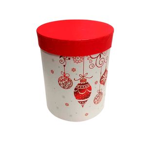 Regalo Navidad Gr 12x155cm Circular Blanco Rojo Ic69183