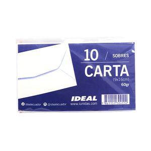 Sobres Bond Carta 90mmx160mm 60grs