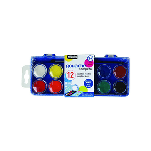 Acuarela 2 Colores Cja Plástica Escolar C Pincel 63360 63362
