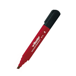 Marcador Permanente Pta Biselada Rojo Bempr059