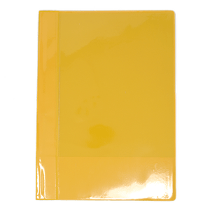 Folder Plastico Oficio Amarillo Tapa Transparente Con Vincha