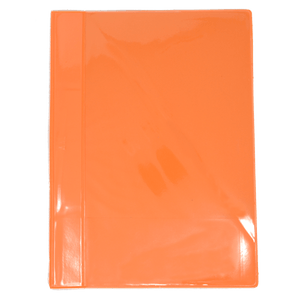 Folder Plastico Oficio Naranja Tapa Transparente Con Vincha