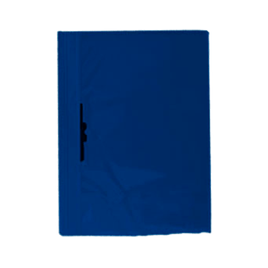 Folder Plástico Oficio Azul Marino Tapa Transparente+Vincha