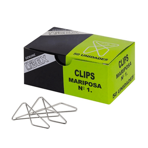 Clips Plateado Mariposa Cjax50un