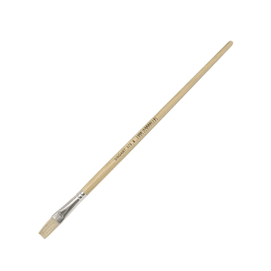 Pincel 001 Plano #8 Cerda Blanca Pelo Sintético Sfb0001
