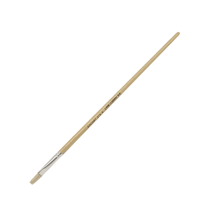 Pincel 001 #6 Plano Cerda Blanca Pelo Sintético Sfb0001