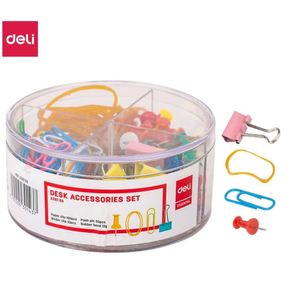 Set Oficina Clips/Manecillas/Push Pins/Bandas E Ez20703