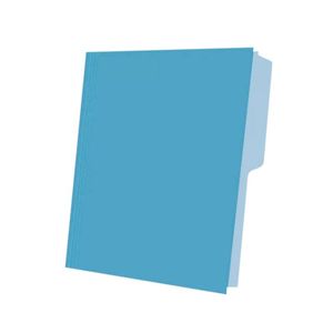 Folder Cartulina Manila 8grs Oficio Celeste Sin Vincha Pqtx