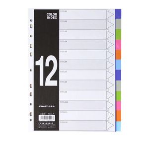 Separadores Plásticos A4 Colores Fdax12un T012