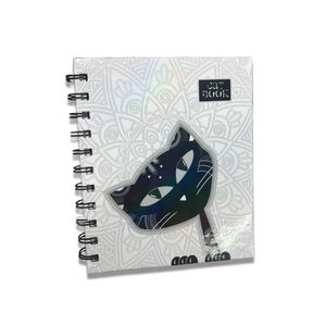 Libreta Espiral #2 A6 100hjs 1 Línea Pasta Dura Cat Book