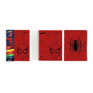 Cuaderno Espiral A4 100hjs Cuadros Pasta Dura Spiderman