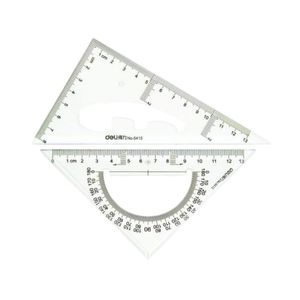 Escuadra Plástica Dl Escolar 15cm. 6415 Jgox2 45º Y 60º