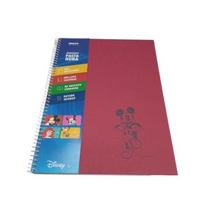 Cuaderno Espiral A hjs Cuadros Pasta Dura Disney Rojo Mickey