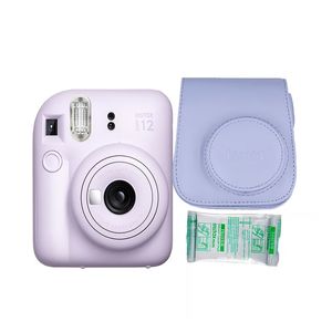 Cam Instax Pack Mini  Fmecafu8 Cam Lila+Estuche Gris+Papel