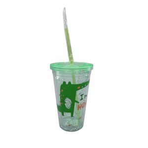 Botella Tomatodo Plastico Escarchado Dinosaurios 450ml 46009