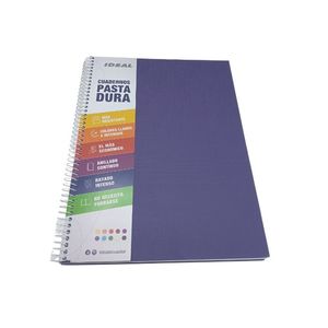Cuaderno Espiral A4 100hjs Cuadros Pasta Dura Lila