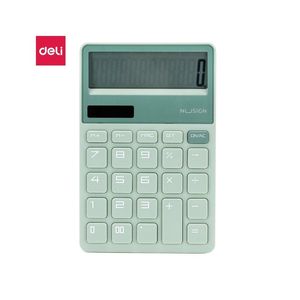Calculadora Deli Nusign Modern  Dig Solar Verde 697477600879