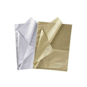 Papel Seda 50 X 70 Cms. Dorado/Plateado Fda. 4 Hjs