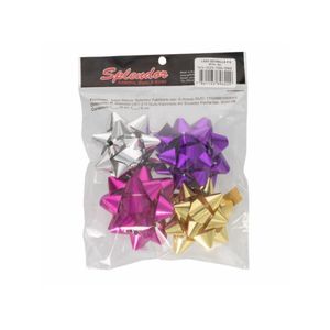 Lazo Regalo Estrella N.6 Metalizado Pla/Vio/Fuc/Dor Fdax4un