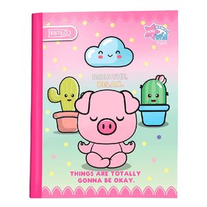Cuaderno Cosido 100hjs 2 Líneas Pusheen