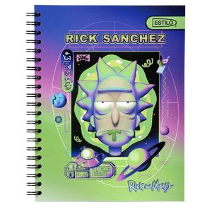 Cuaderno Espiral A4 200hjs Cuadros Pasta Dura Rick And Morty