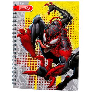 Cuaderno Espiral A4 100hjs 1 Línea Spiderman