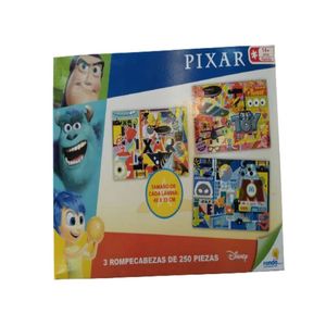 Rompecabezas Carton 3 X 250 Pzs Pixar