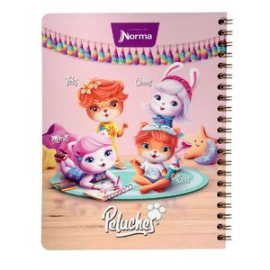 Cuaderno Espiral A4 100hjs 2 Líneas Peluche