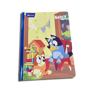 Cuaderno Cosido 100Hjs Cuadros Parvulario Bluey