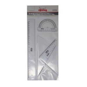 Juego Geométrico Regla 30cm Transparente