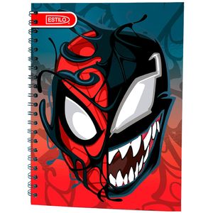Cuaderno Espiral A4 100hjs Cuadros Spiderman
