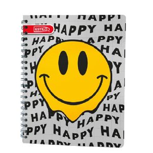 Cuaderno Espiral A4 100hjs 1 Linea Economico Cara Feliz