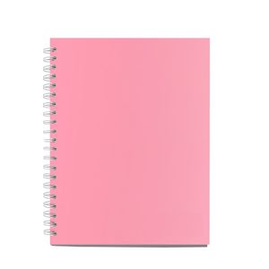 Cuaderno Espiral A4 100hjs Cuadros Economico Rosado Pastel