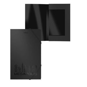 Carpeta Proyectos Tipo Caja A4 Negra Megapolis 50395