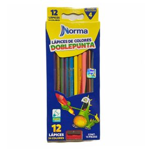 Lápices de Colores Largos Redondos Doble Punta Jgox12un