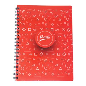 Cuaderno espiral A4 100hjs cuadros económico Popsocket rojo