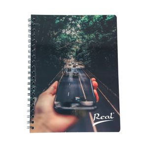 Cuaderno espiral A4 100hjs 1 línea económico Bosque celular
